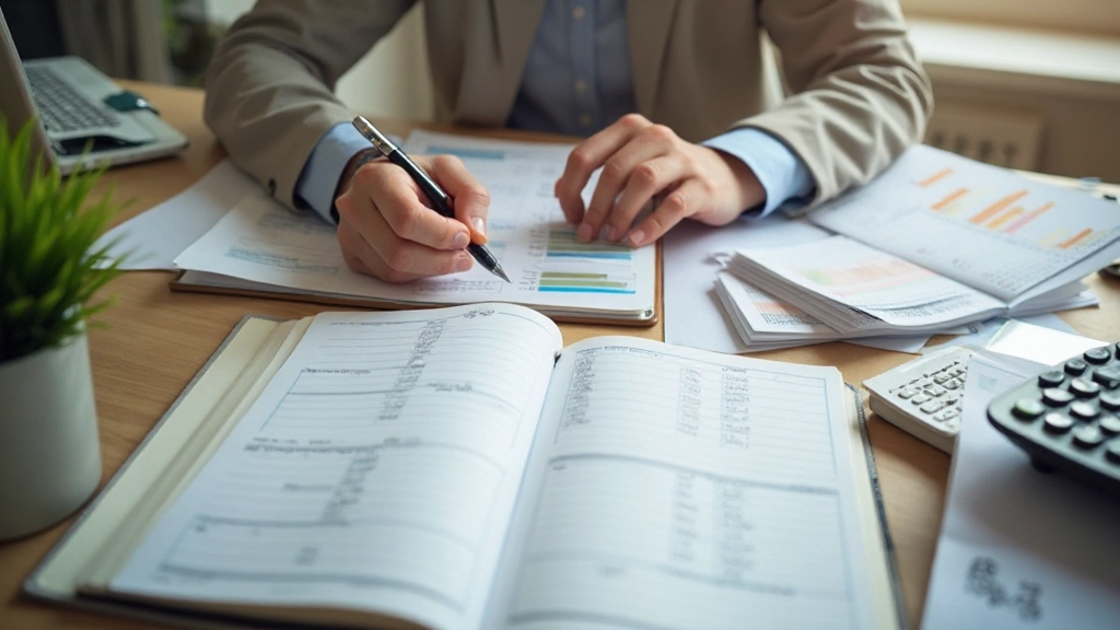 Профессиональный рабочий стол с планировщиком и финансовыми документами